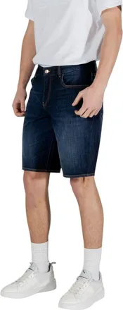 A|X Armani Exchange Cotton Bermuda Shorts - Blue
