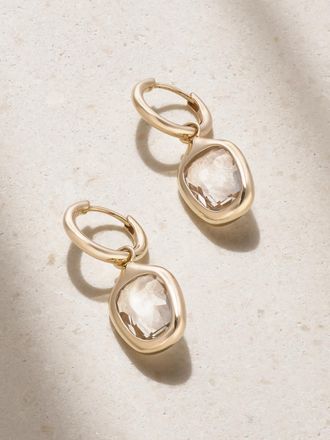 By Pariah Orecchini A Cerchio In Oro Riciclato 14 Carati Con Topazi Orbit Prism