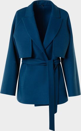 Akris Duo Cashmere Double-Face Wrap Coat With Detachable Bolero