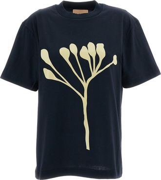 Plan C Black Graphic Printed Cotton T-Shirt