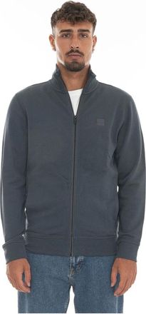 HUGO BOSS Zestart Full Zip Sweatshirt - Heren - Vesten met rits - Blauw - XL - Katoen - Hoodies & sweatvesten
