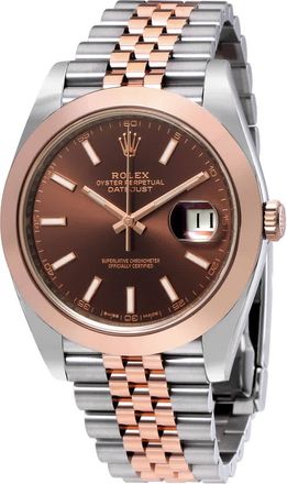 Rolex Datejust 41 Chocolate Brown Dial Steel and 18K Rose Gold Mens Watch 126301CHSJ