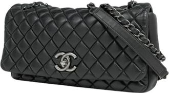 Chanel Pre-owned Vintage Schoudertas - Dames - Vintage Schoudertas - Zwart - ONE Size - Leer - Vintage