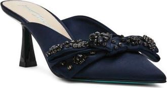 Betsey Johnson Kena Pointed Toe Mule in Navy at Nordstrom, Size 7.5