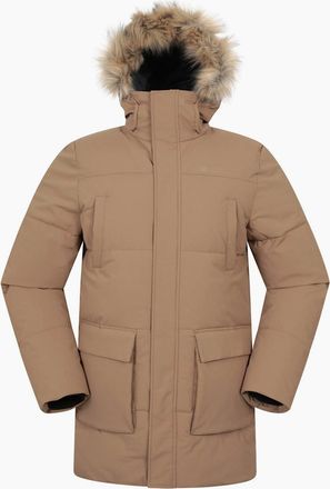 Mountain Warehouse Mens Mountain Warehouse Mens Fern Water Resistant Padded Parka - Brown - Size: 46/Regular
