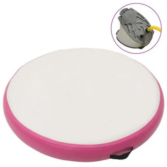 vidaXL Esterilla Inflable De Gimnasia Y Bomba Pvc Rosa 100x100x10 Cm Vidaxl