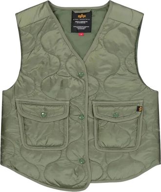 Alpha Industries Als Gilet W - Dames - Bodywarmers - Groen - S - Polyester - Jassen