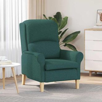 vidaXL Sill&oacute;n Verde Oscuro 76 X 94 X 102 Cm Tela Vidaxl
