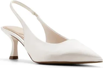 Aldo Kiarrah Slingback Pointed Toe Pump in Cream at Nordstrom, Size 6.5