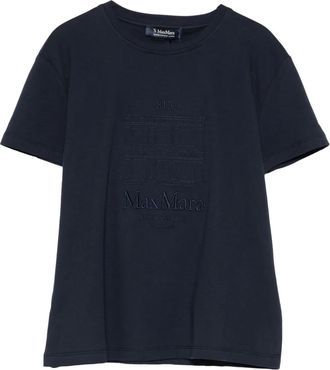 Max Mara T-shirt met borduurwerk - Blauw