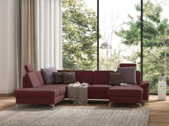 Sit&more Wohnlandschaft »Padua U-Form« inklusive Sitztiefenverstellung, Armteilfunktion und Federkern