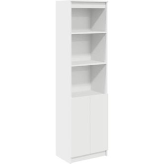 vidaXL Aparador Alto Blanco 50x35x180 Cm Madera De Ingenier&iacute;a Vidaxl
