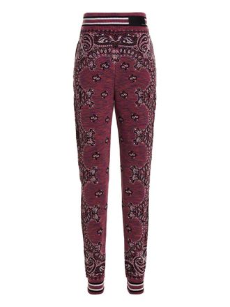 Amiri Bandana-Patterned Cotton Joggers - Purple