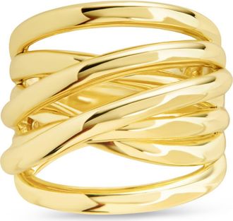 Sterling Forever Rebecca Layered Band Ring in Gold at Nordstrom, Size 6