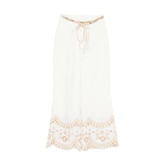 Zimmermann Mujer, Pantalones, Blanco, Talla: S