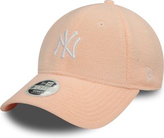 New Era NY Fleece Cap Woman Girl hat Adjustable New York Yankees Curved Visor Pink