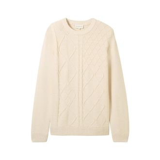 Tom Tailor Heren, Truien, Beige, Maat: M Katoen