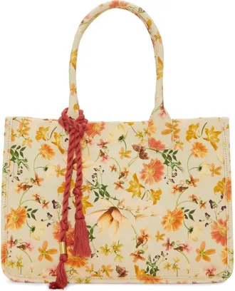 Vince Camuto Orla Canvas Tote in Panna Creme Floral at Nordstrom