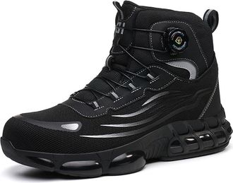 Generic Airstride Safety Trainers Mens 2.0, 2025 New Non-tie Anti Smashing Anti Stab Comfortable Anti-Slip Safety Boots Shoes (Black, Adult, Men, 10.5, Numeri