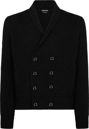 Tom Ford Wool Silk Shawl Collar Cardigan