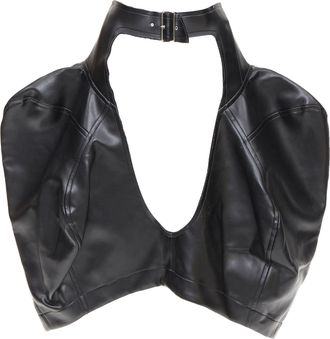 Comme Des Gar&ccedil;ons Comme Des Garcons pleather cutout chaps pannier skirt