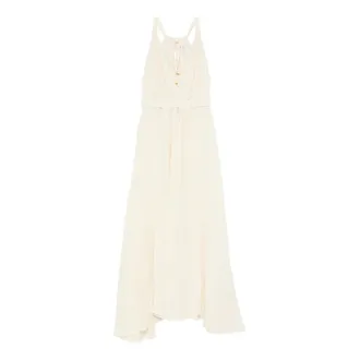 120% Lino 120% Lino, Maxi Dresses, female, White, Size: 2XS Linen Maxi Dress