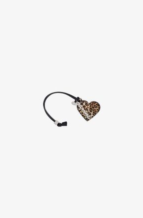 Ganni Mixed Leopard Print Bou Heart Mirror
