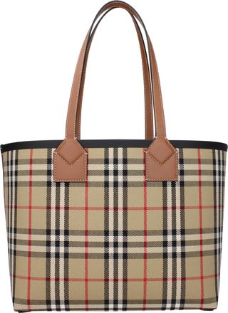 Burberry Borse a Spalla Donna Tessuto Beige/Nero