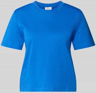 s.Oliver Red Label Regular Fit T-Shirt aus reiner Baumwolle in Royal, Gr&ouml;&szlig;e 38