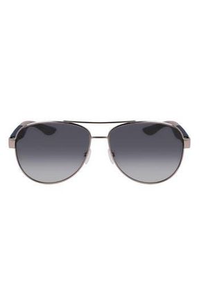 Ferragamo 62mm Gradient Aviator Sunglasses in Shiny Light Rutherium at Nordstrom Rack