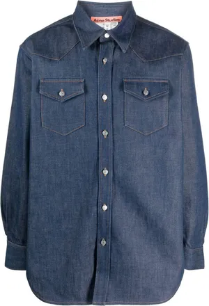 Acne Studios long-sleeve denim shirt - men - Cotton - 48 - Blue
