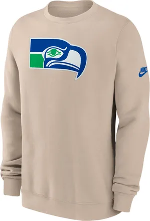 Nike Seattle Seahawks Rewind Club Nike Mens NFL Pullover Crew in Brown | NKPU05YV78-SP5