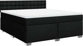 vidaXL Vidaxl - Box Spring Bed with Mattress Black 180x200 cm Fabric