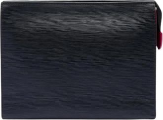 Louis Vuitton Pre-owned Toiletry Pouch 26 - Dames - Vintage Clutch - Zwart - ONE Size - Leer - Vintage