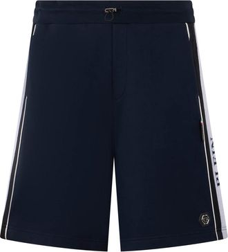 Philipp Plein Jogging Shorts Logo - Heren - Korte Broeken - Blauw - 2XL - Katoen - Korte Broeken