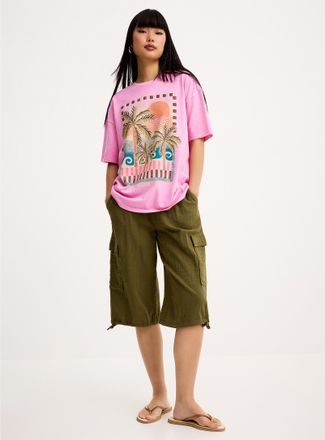 Billabong Womens Feel The Heat pink T-shirt