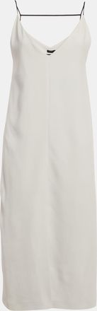 Joseph Grey Stretch Crepe Midi Dress