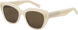 Saint Laurent Zonnebrillen - Dames - Zonnebrillen - Beige - 52 MM - Accessoires