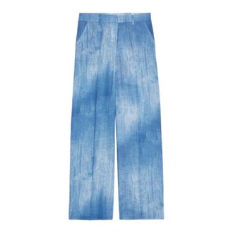 Ermanno Scervino Wide Trousers, female, Blue, Size: 2XS Wide Trousers