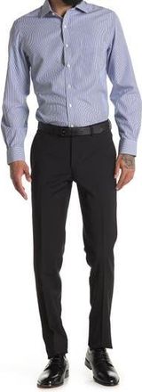 Ted Baker Jarrett Flat Front Trouser in Black at Nordstrom Rack, Size 35R