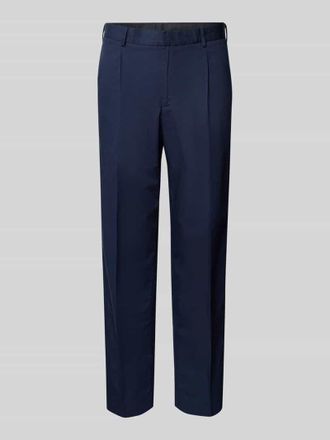 For&eacute;t Regular Fit Stoffhose mit Bundhalten Modell Writer in Marine, Gr&ouml;&szlig;e S