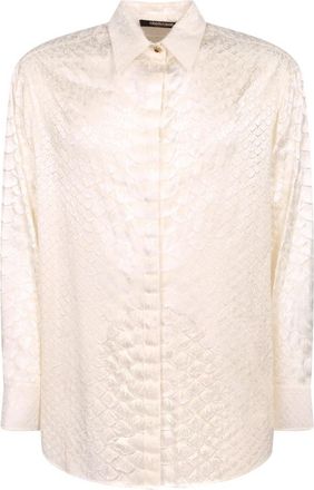 Roberto Cavalli Casual Overhemd - Heren - Casual Overhemden - Wit - L - Overhemden