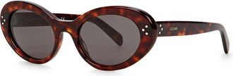 Celine Oval-frame Sunglasses, Brown, Celine Sunglasses Oval, 100% UV Protection - One Size
