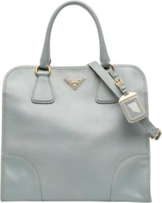 Prada Pre-owned Handbags, female, Blue, Size: ONE SIZE Pre-owned Vintage Leather Handbag
