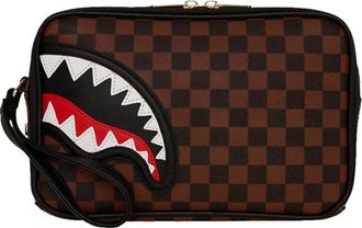 Sprayground Sawtooth Sharks Beauty Case - unisex - Toilettassen - Bruin - ONE Size - Tassen