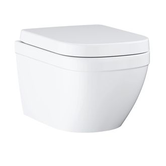 GROHE Inodoro Euro Ceramic Compact Rimless Suspendido Con Asiento De Cierre Suave (eurocompact)