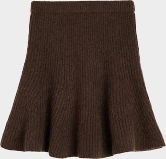 By Malene Birger Dox Rib Knit Wool-Mohair Mini Skirt