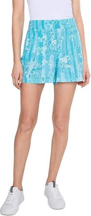 Lilly Pulitzer Captina Linen Shorts Womens Shorts Capri Blue Roseys Petals : XXS 4