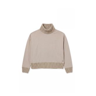 Freddy Felpa donna comfort con collo alto e dettagli in tricot