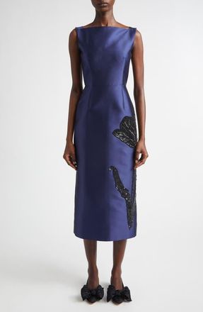 Erdem Sleeveless Pencil Cocktail Dress in Beetle at Nordstrom, Size 4 Us